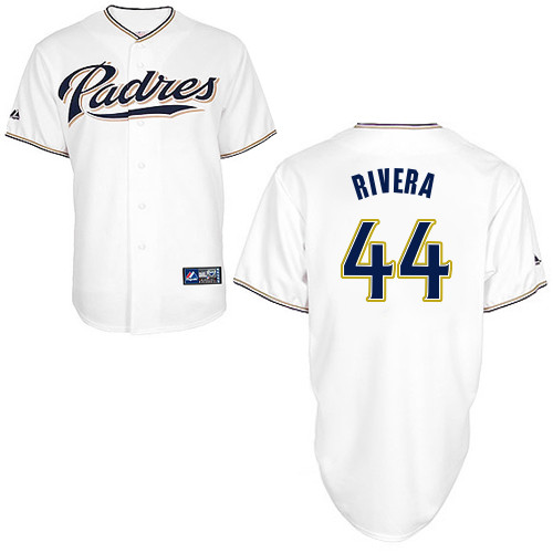 Rene Rivera #44 Youth Baseball Jersey-San Diego Padres Authentic Home White Cool Base MLB Jersey